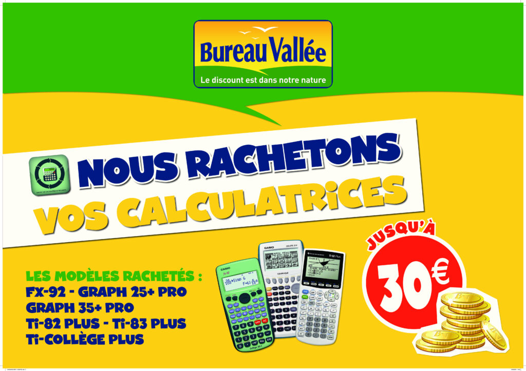 kakémono rachat de calculatrices