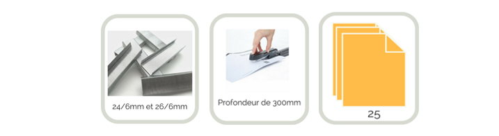 La gamme d'agrafeuses Rapesco® 12 long-bras-caracteristiques