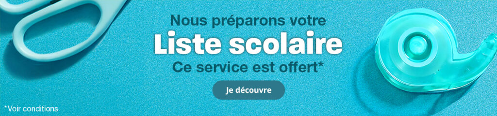 Nous préparons votre liste scolaire
