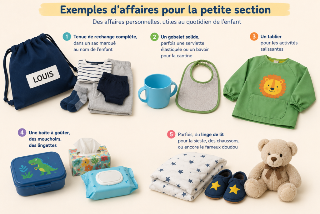 exemples d'affaires pour la petite section