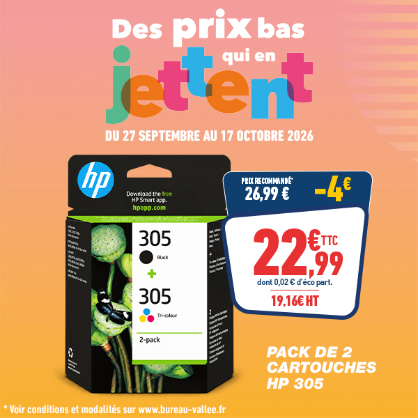 Des prix bas qui en jettent ! 4 Lot de 2 cartouches HP 305