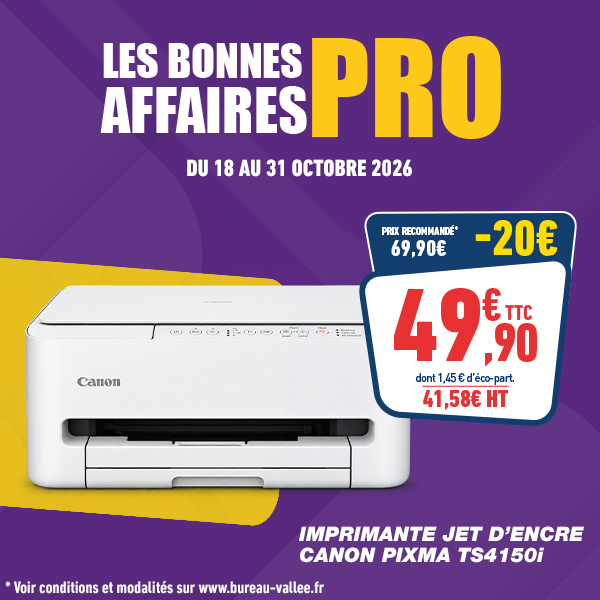 Les bonnes affaires pour les Pros - Jusqu'à 60% de remise 2 Imprimante multifonction jet d'encre couleur Canon PIXMA TS4150i