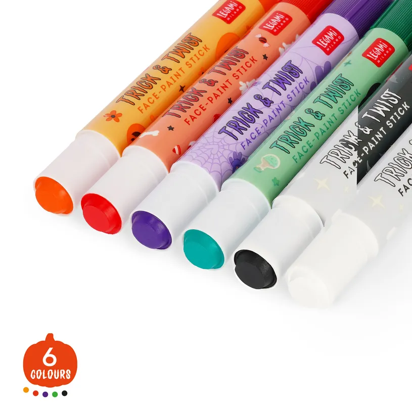 Halloween chez Bureau Vallée : déco, papeterie et accessoires monstres pour le bureau et la maison ! 10 LEGAMI - Set de 6 Crayons de Maquillage pour le Visage Halloween
