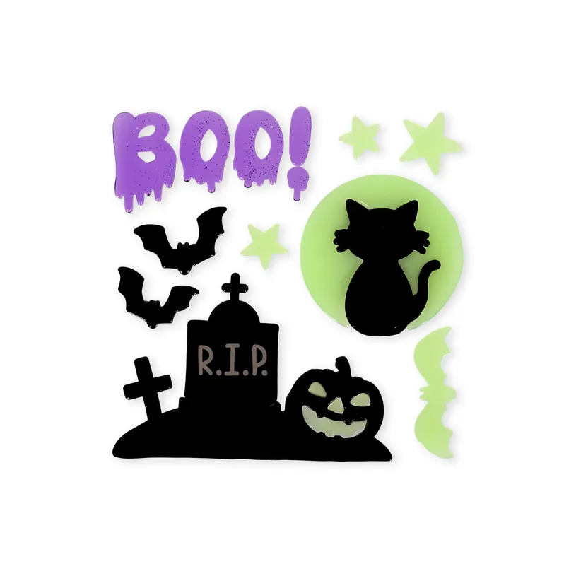 Halloween chez Bureau Vallée : déco, papeterie et accessoires monstres pour le bureau et la maison ! 5 Legami - Set d'Autocollants en Gel pour Fenêtre Small - Halloween