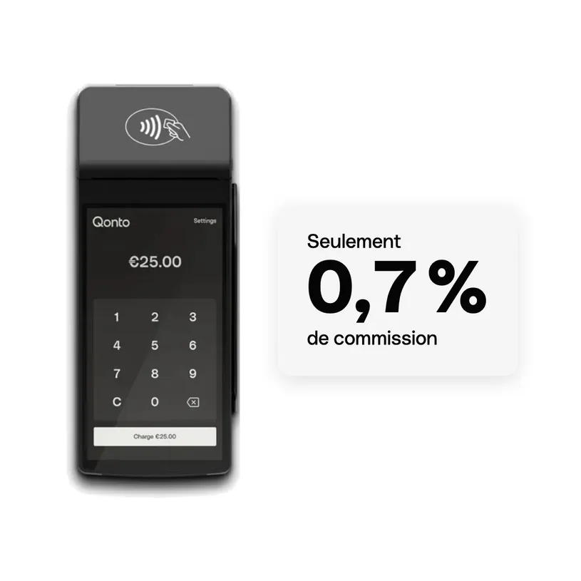 Qonto Pro - Terminal de Paiement autonome avec capacité d'impression