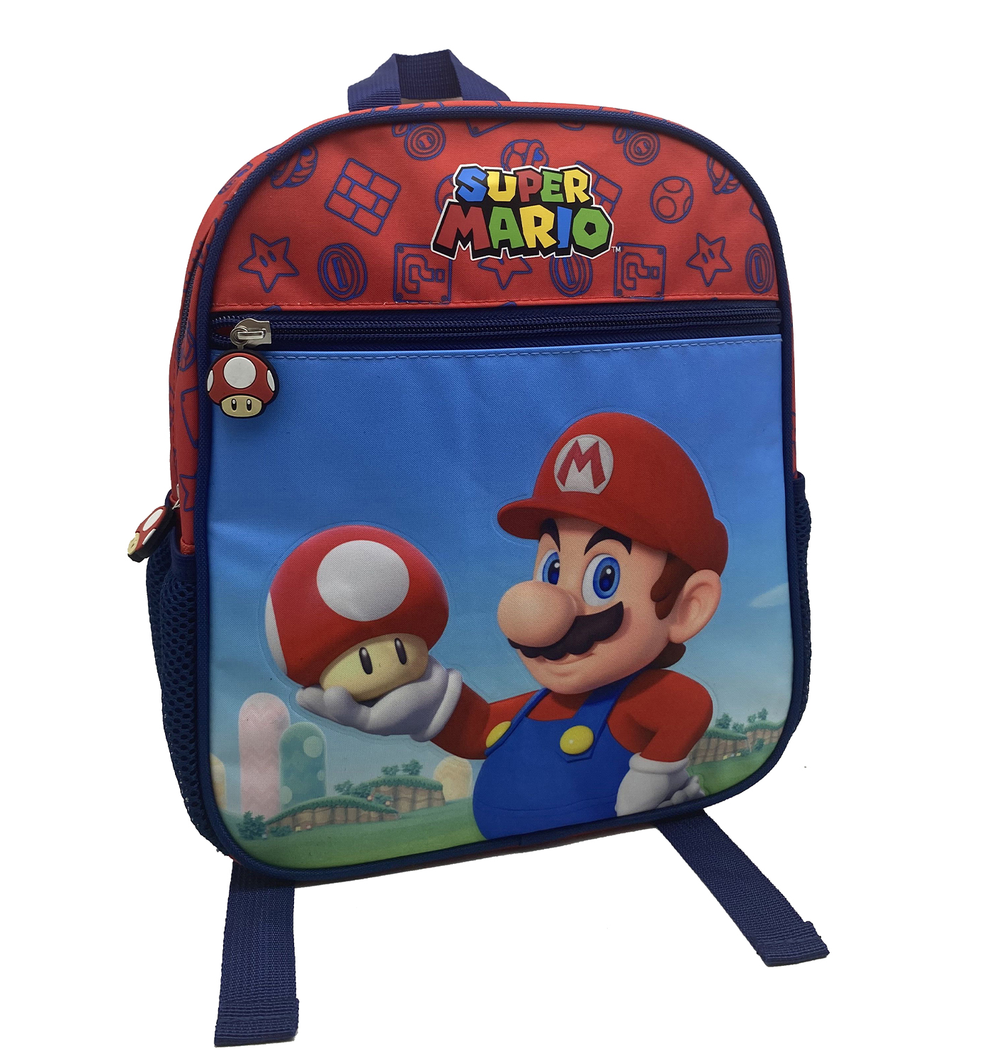 Sac à dos maternelle Super Mario 1 compartiment bleu et rouge Bagtrotter Pas Cher Bureau