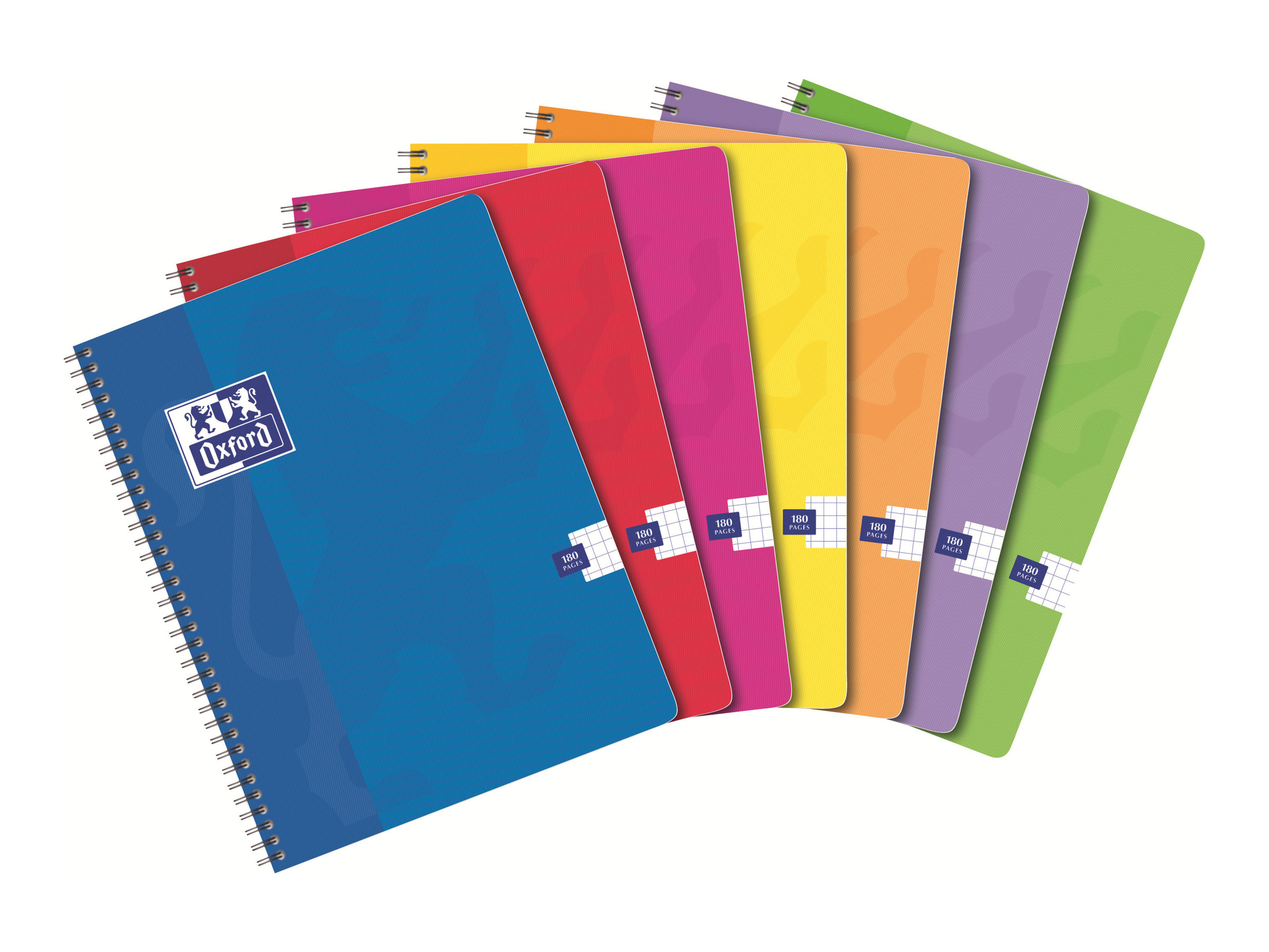 Cahier Plastique Spirale Page De Garde Transparente Oxford - Cahier à spirale 17 x 22 cm - 180 pages - petits carreaux (5x5