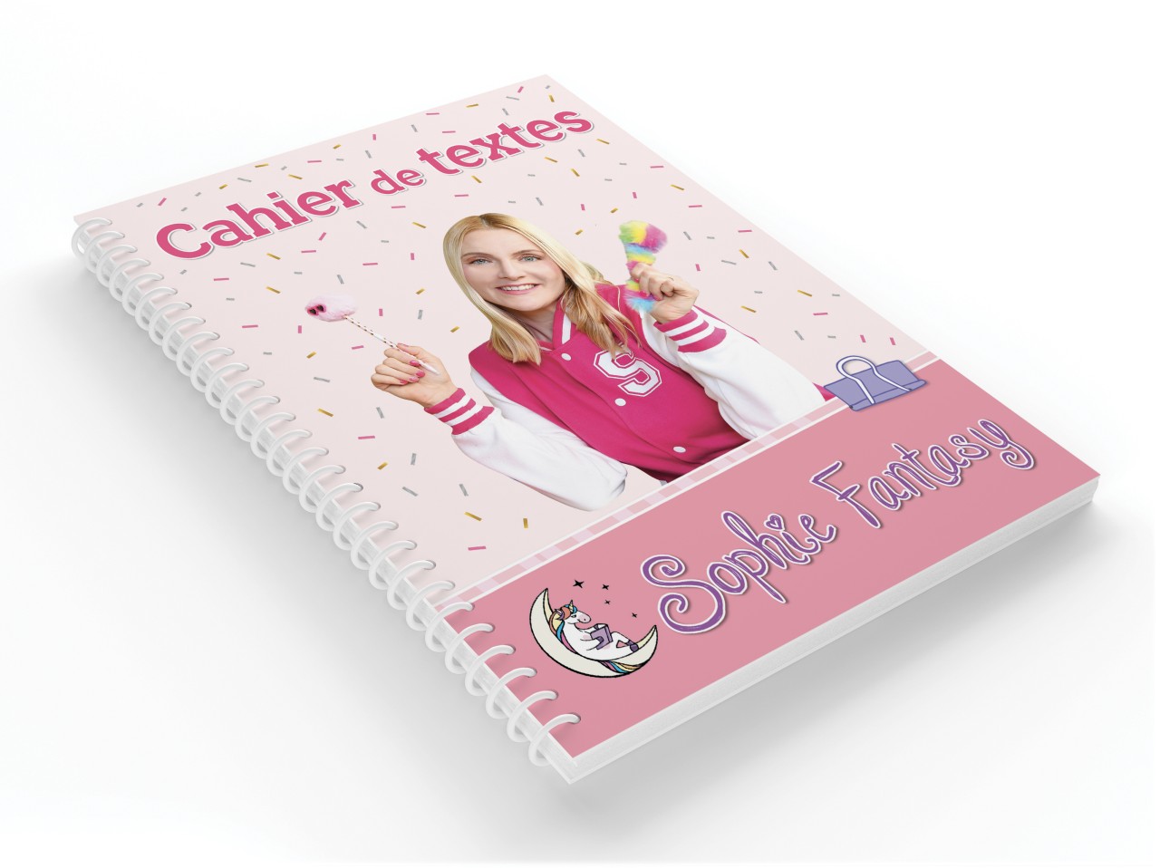 Cahier de textes Sophie Fantasy 17 x 22 cm Pas Cher Bureau Vallée