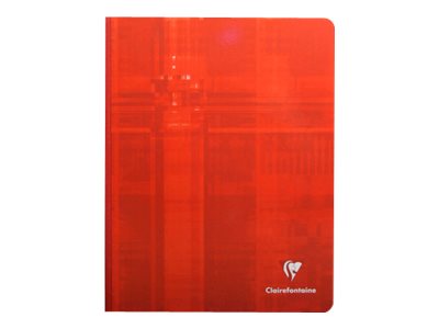 Un cahier broche dos toile 192 pages 24x32 cm 90g grands carreaux couverture couleur aleatoire Clairefontaine 69341C 