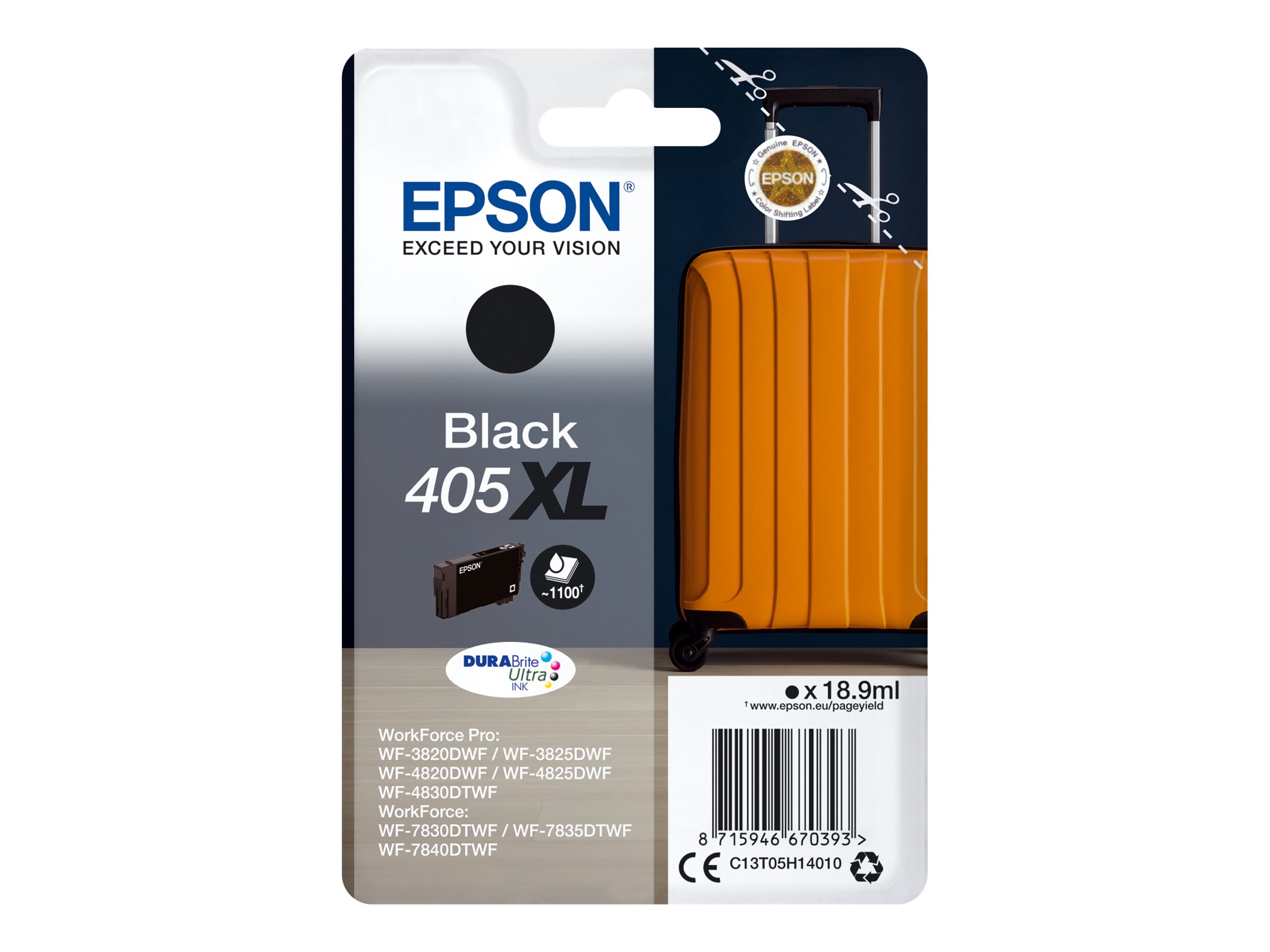 Cartouche Encre Bureau Vallée Epson Epson 405XL Valise - noir - cartouche d'encre originale Pas Cher