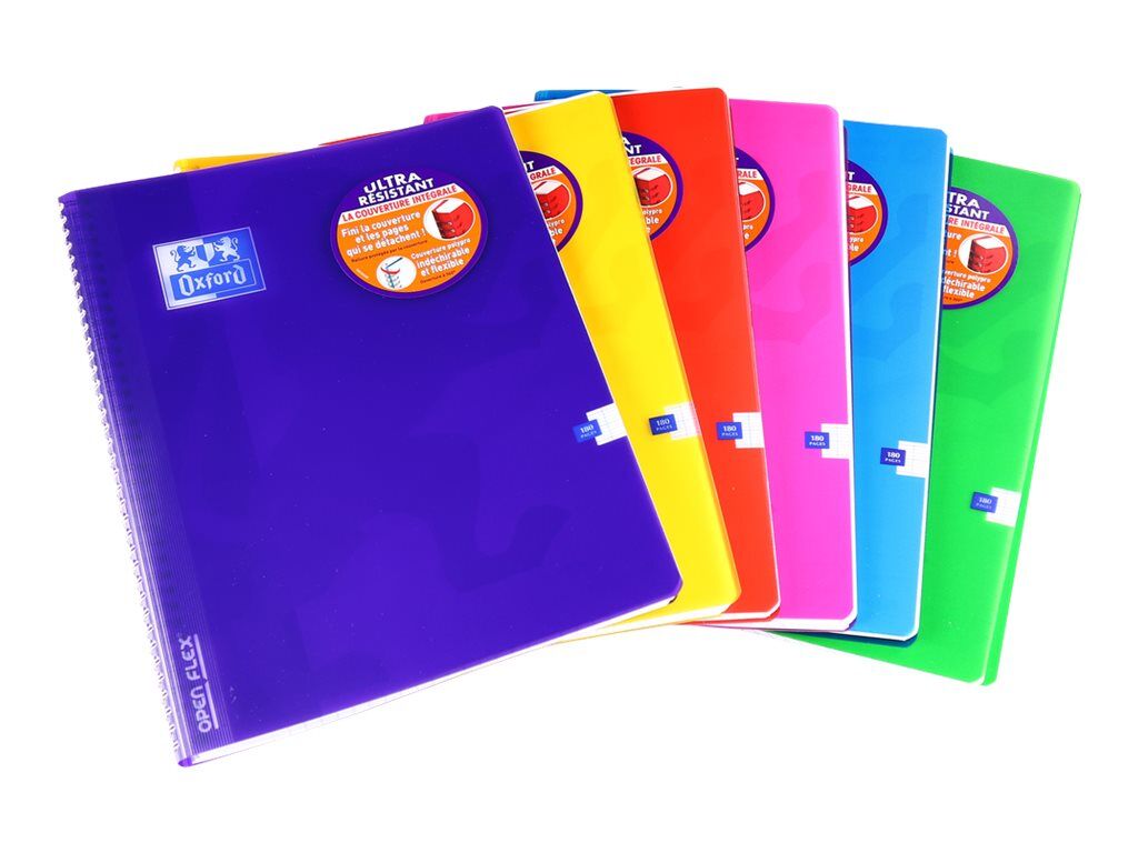 Oxford Openflex - Cahier polypro à spirale 24 x 32 cm ...