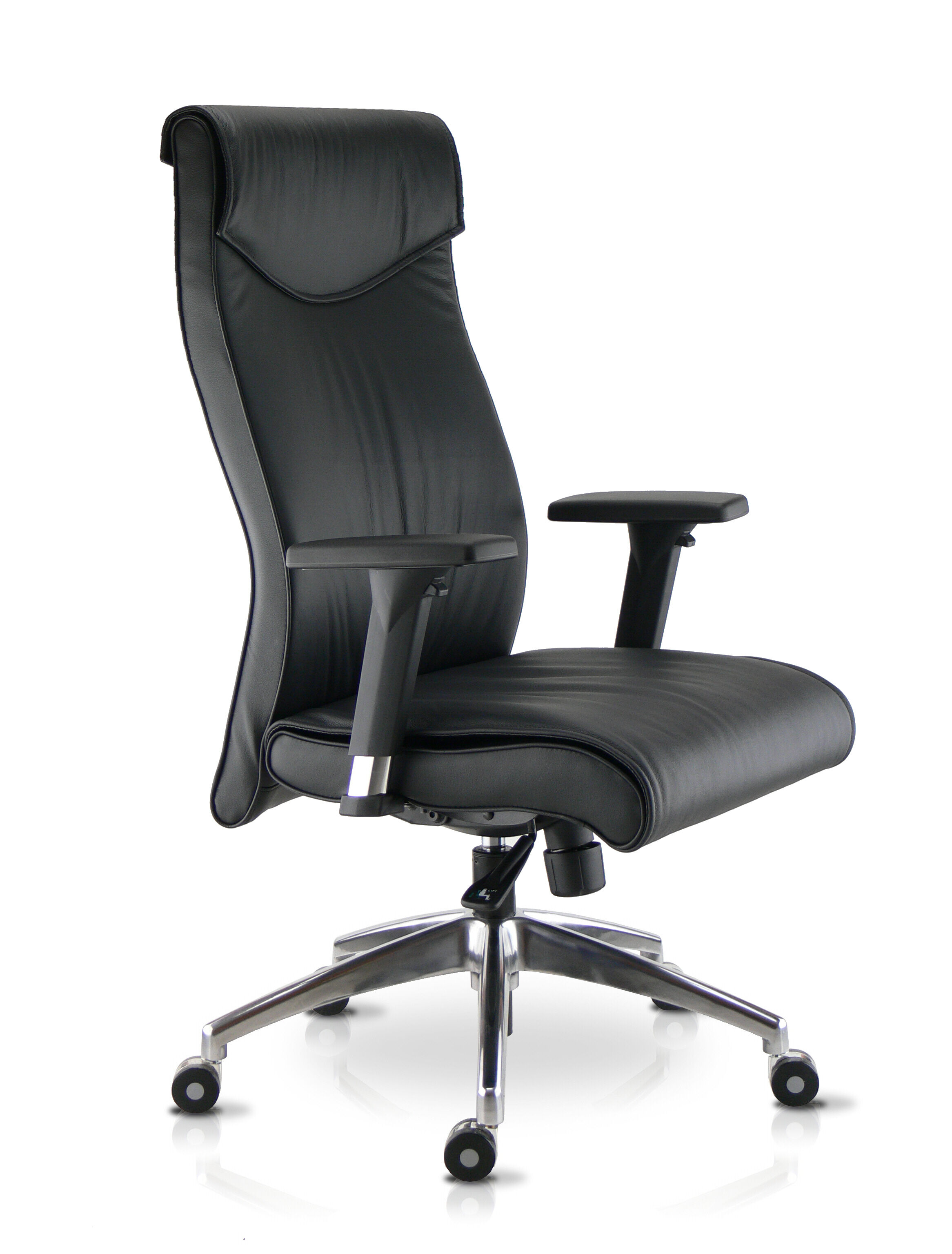 Fauteuil de bureau BRIDGER en cuir de vachette  accoudoirs réglables