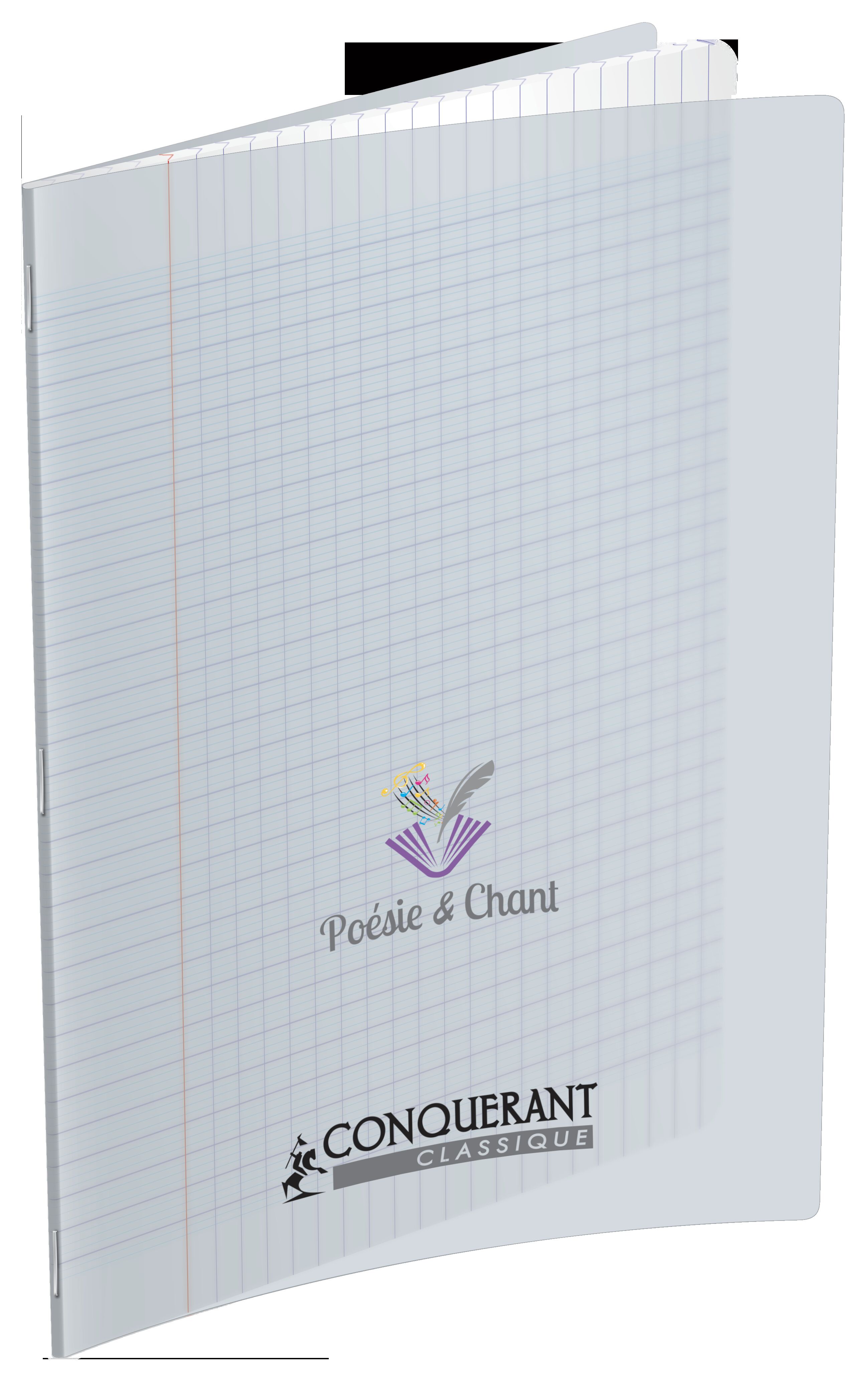 Cahier Poésie Et Chant Page De Garde Conquérant Classique - Cahier de poésie et chant A4 (21 x 29,7 cm) - 96