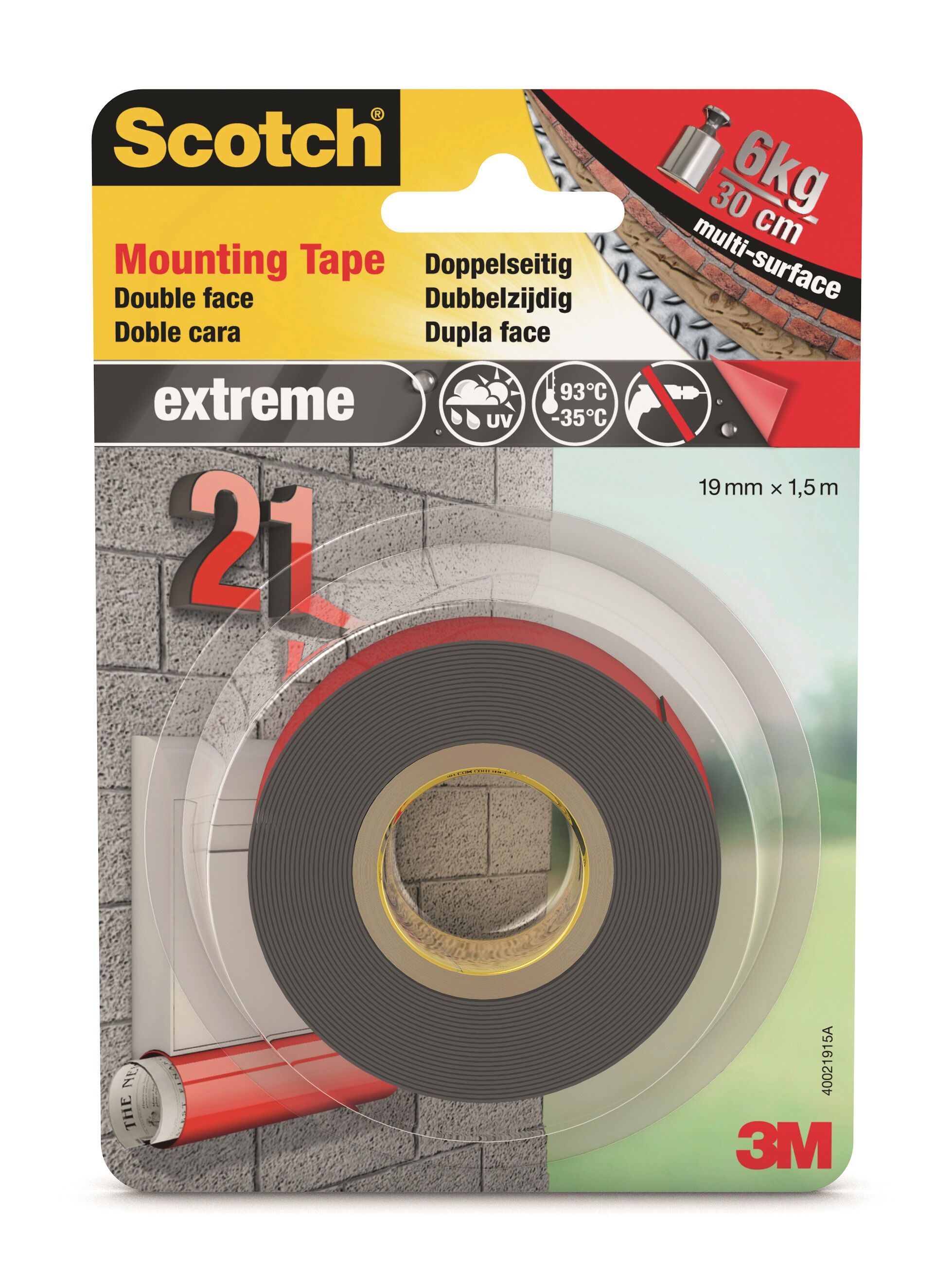 Scotch - Ruban de fixation extra fort - 19 mm x 1,5 m Pas Cher | Bureau ...