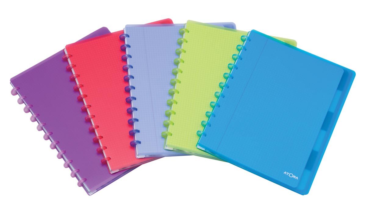 Cahier Plastique Spirale Page De Garde Transparente BREPOLS Atoma - Cahier à spirale A4 (21 x 29,7 cm) - 120 pages - petits