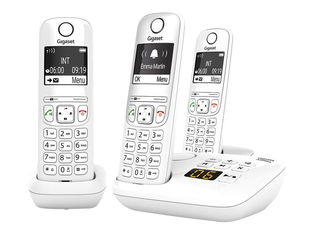Gigaset As470 Duo Téléphone Fixe Sans Fil 2 Combinés Noir