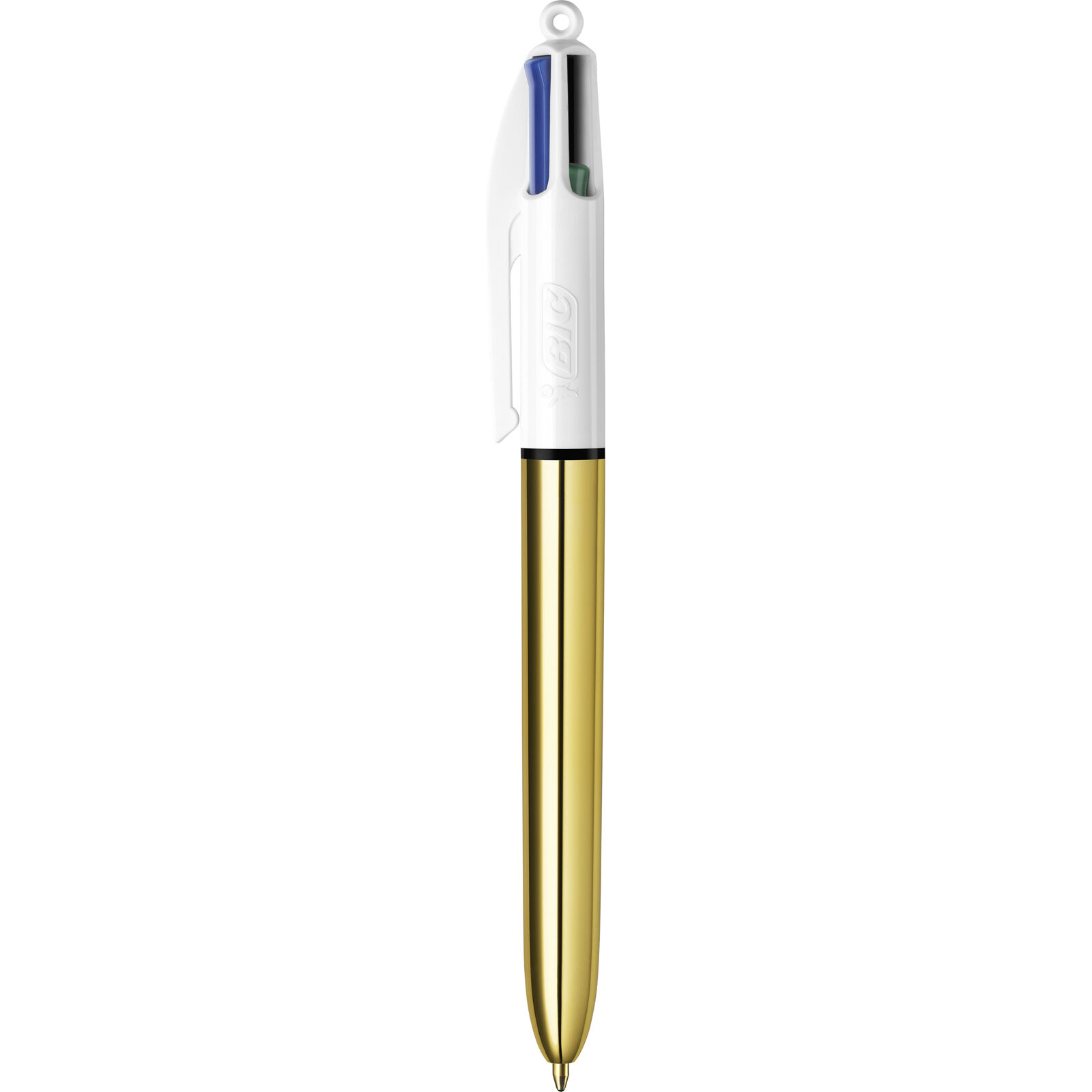 Stylo 4 Couleurs Doré BIC 4 Couleurs Shine - Stylo à bille 4 couleurs - corps or Pas Cher