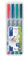 STAEDTLER LUMOCOLOR 315 - Pack de 4 marqueurs non permanents - pointe moyenne - couleurs assorties