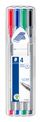 STAEDTLER triplus 334 - 4 feutres fins - 0.3 mm - noir. rouge. bleu. vert