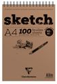 Clairefontaine Fine Arts - Bloc dessin croquis - 100 feuilles - A4 - 90 gr - blanc