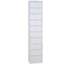 Colonne à clapets - L41 x H198 x P35 - 10 clapets - gris clair