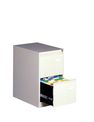 Classeur métallique monobloc professionnel - 2 tiroirs - H71 x L41 x P62 cm - beige