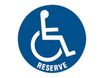 Pickup - Pictogramme rond - Réservé handicapés - 300 mm