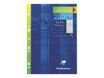 Clairefontaine - feuilles simples A4 - 200 pages - petits carreaux (5x5 mm) - perforées - coloris assorties
