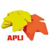 Apli Agipa - 50 flèches fluo non effaçables - jaune/orange - 6 x 9 cm
