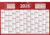 Calendrier bancaire année civile BOUCHUT "228 Rouge" 43 x 65 cm coloris rouge Pefc 70 %
