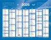 Quo Vadis - Calendrier bancaire 7 mois par face - 33,5 x 43 cm - bleu