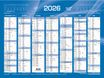 Quo Vadis - Calendrier bancaire 7 mois par face - 40,5 x 55 cm - bleu