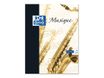 Oxford - Cahier de musique A4 (21x29,7 cm) - 48 pages - 24 pages à portée et 24 pages grands carreaux