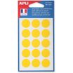 Apli Agipa - 90 Pastilles adhésives - jaune - diamètre 19 mm - réf 111963