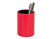 Quo Vadis Satiny - Pot à crayons - 7,5 x 10 cm - peau de vache - rouge