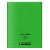 Conquérant Classique - Cahier polypro à rabat - 17 x 22 cm - 96 pages - grands carreaux (Seyes) - vert