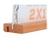 INOVSHOP - Socle double face pour affiche A4 - bois foncé