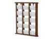 INOVSHOP - Présentoir de cartes de visite mural - 3 x 5 compartiments - finition bois naturel