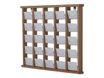 INOVSHOP - Présentoir de cartes de visite mural - 5 x 5 compartiments - finition bois naturel