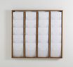 INOVSHOP - Présentoir de journaux mural - 4 x 5 compartiments A4 - bois foncé