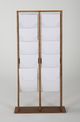 INOVSHOP - Présentoir de journaux de sol - 2 x 5 compartiments A4 - bois foncé