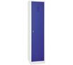 Vestiaire industrie salissante monobloc 1 colonne - H180 x L40 x P50 cm - gris/bleu