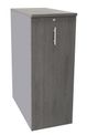 Caisson TOWER - L44 x H114 x P80 cm - 3 tablettes + 1 support DS réglable - structure alu - dessus et façade imitation chêne gris