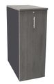 Caisson TOWER - L44 x H114 x P80 cm - 3 tablettes + 1 support DS réglable - structure anthracite - dessus et façade imitation chêne gris