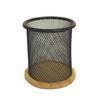 Pot a crayons mesh bois