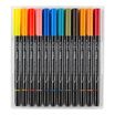 Lyra Aqua Brush Duo - 24 Feutres à pointe en fibre double pointe - couleurs assorties