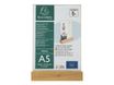 Exacompta - Porte-visuel avec socle en bois - A5 vertical - double face