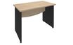Bureau droit DUAL - L80 - Pieds Anthracite - plateau imitation Chêne clair