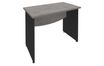 Bureau droit DUAL - L80 - Pieds Anthracite - plateau imitation Chêne gris