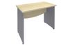 Bureau droit DUAL - L80 - Pieds Alu - plateau imitation Erable
